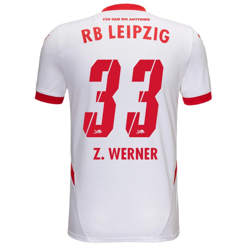 Danxen Kinderen Zoé Werner #33 Wit Rood Thuisshirt Thuistenue 2024/25 T-Shirt