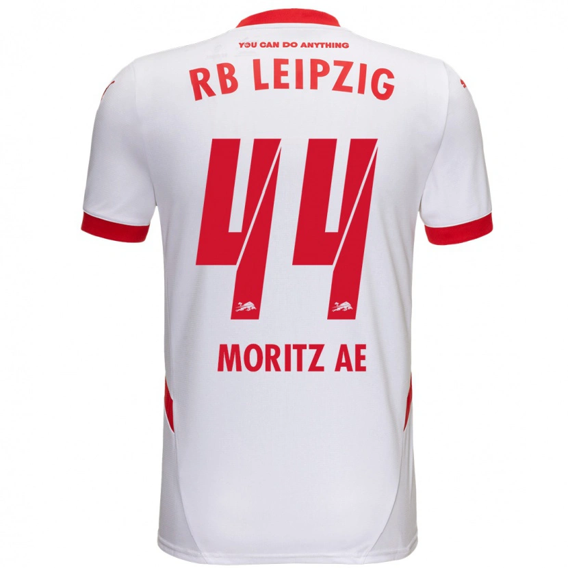 Danxen Kinderen Moritz Aé #44 Wit Rood Thuisshirt Thuistenue 2024/25 T-Shirt