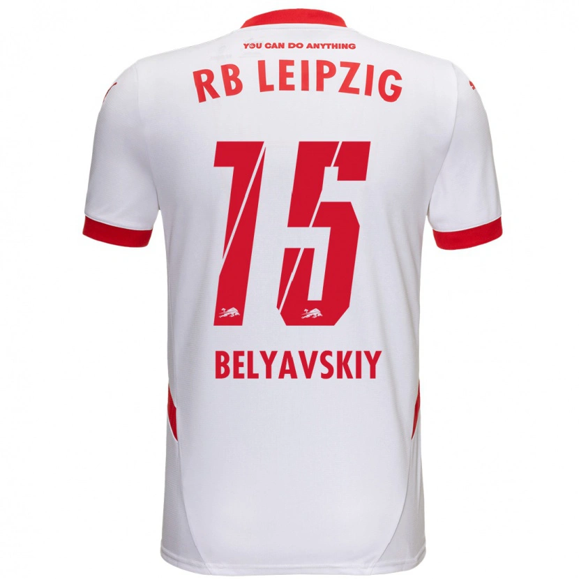 Danxen Kinderen David Belyavskiy #15 Wit Rood Thuisshirt Thuistenue 2024/25 T-Shirt