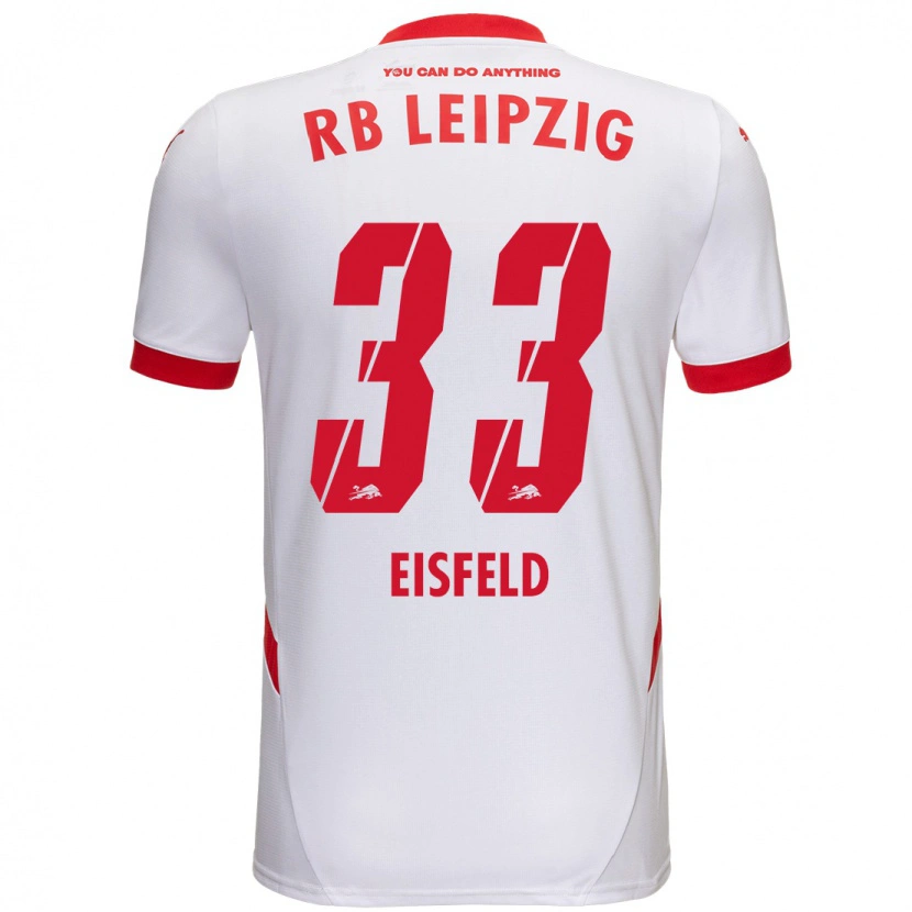 Danxen Kinderen Tom Eisfeld #33 Wit Rood Thuisshirt Thuistenue 2024/25 T-Shirt