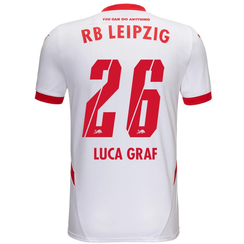 Danxen Kinderen Luca Marie Graf #26 Wit Rood Thuisshirt Thuistenue 2024/25 T-Shirt