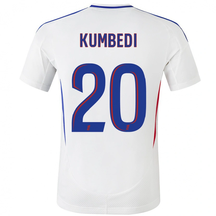 Danxen Kinderen Saël Kumbedi #20 Wit Blauw Thuisshirt Thuistenue 2024/25 T-Shirt