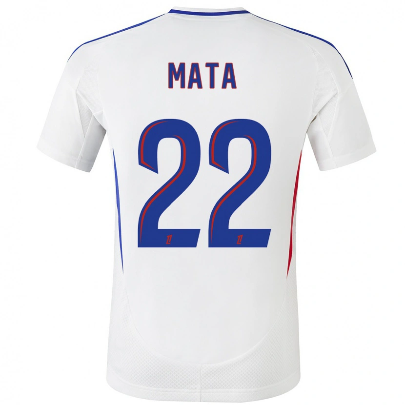 Danxen Kinderen Clinton Mata #22 Wit Blauw Thuisshirt Thuistenue 2024/25 T-Shirt