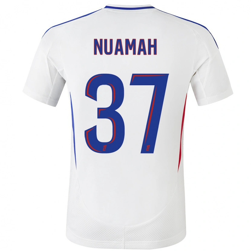 Danxen Kinderen Ernest Nuamah #37 Wit Blauw Thuisshirt Thuistenue 2024/25 T-Shirt