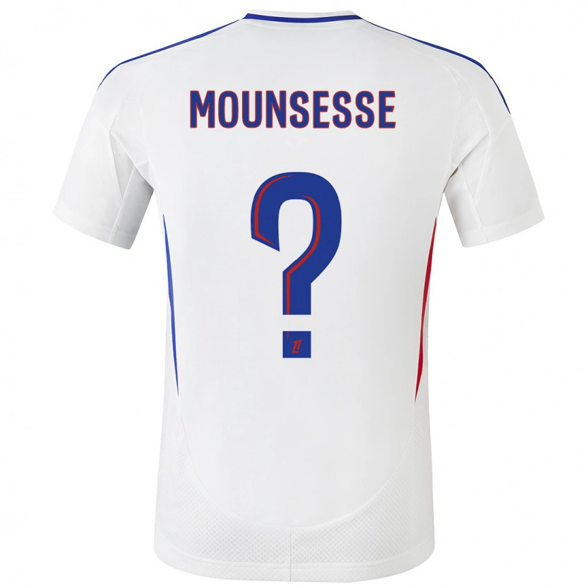 Danxen Kinderen Jérémy Mounsesse #0 Wit Blauw Thuisshirt Thuistenue 2024/25 T-Shirt