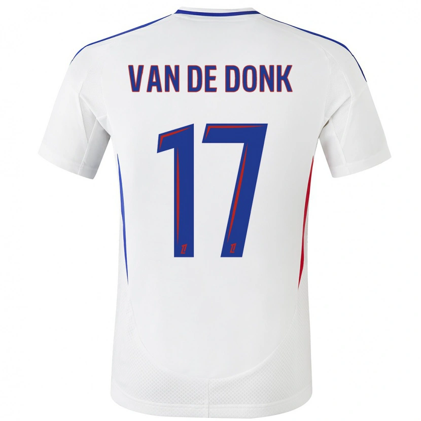 Danxen Kinderen Daniëlle Van De Donk #17 Wit Blauw Thuisshirt Thuistenue 2024/25 T-Shirt