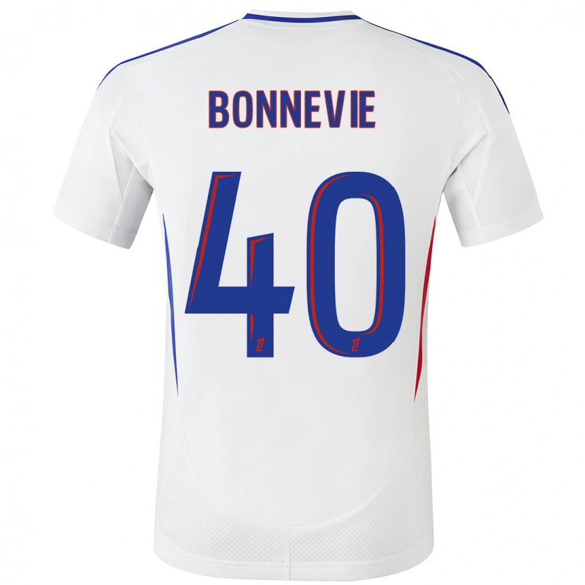 Danxen Kinderen Kayne Bonnevie #40 Wit Blauw Thuisshirt Thuistenue 2024/25 T-Shirt