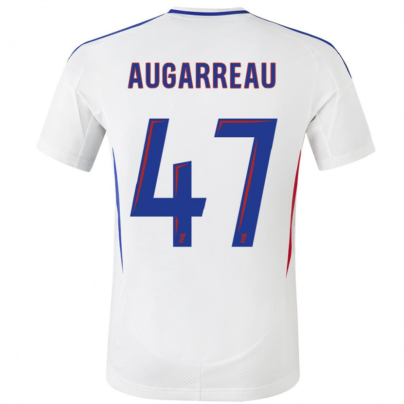 Danxen Kinderen Sofiane Augarreau #47 Wit Blauw Thuisshirt Thuistenue 2024/25 T-Shirt