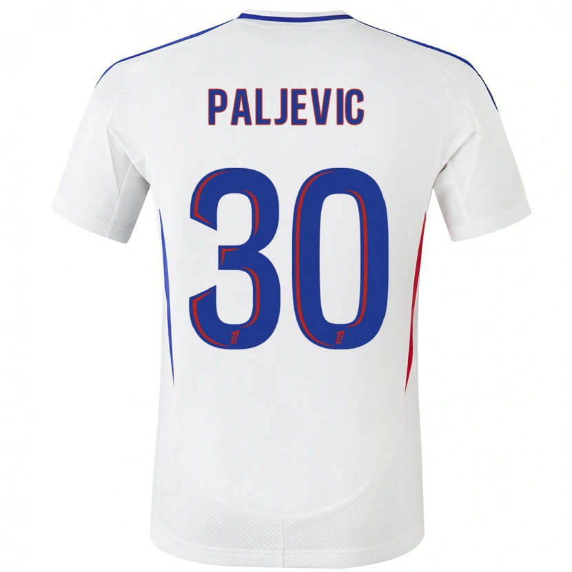 Danxen Kinderen Alyssia Paljevic #30 Wit Blauw Thuisshirt Thuistenue 2024/25 T-Shirt