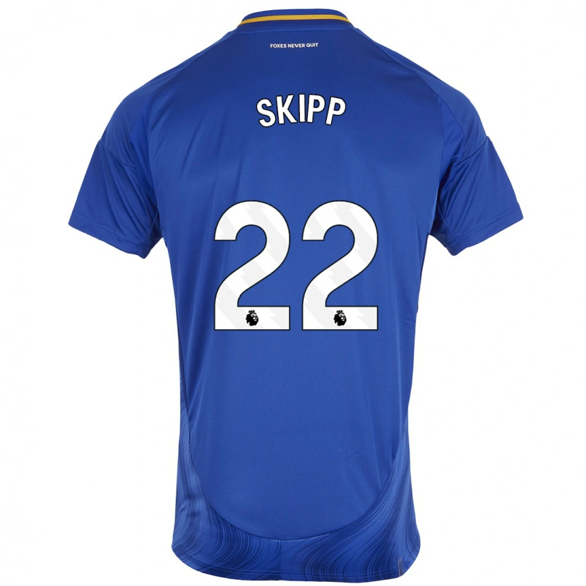 Danxen Kinderen Oliver Skipp #22 Blauw Wit Thuisshirt Thuistenue 2024/25 T-Shirt