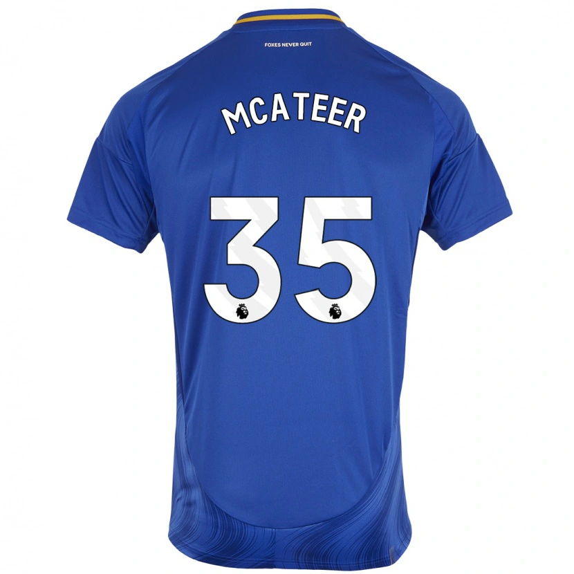 Danxen Kinderen Kasey Mcateer #35 Blauw Wit Thuisshirt Thuistenue 2024/25 T-Shirt