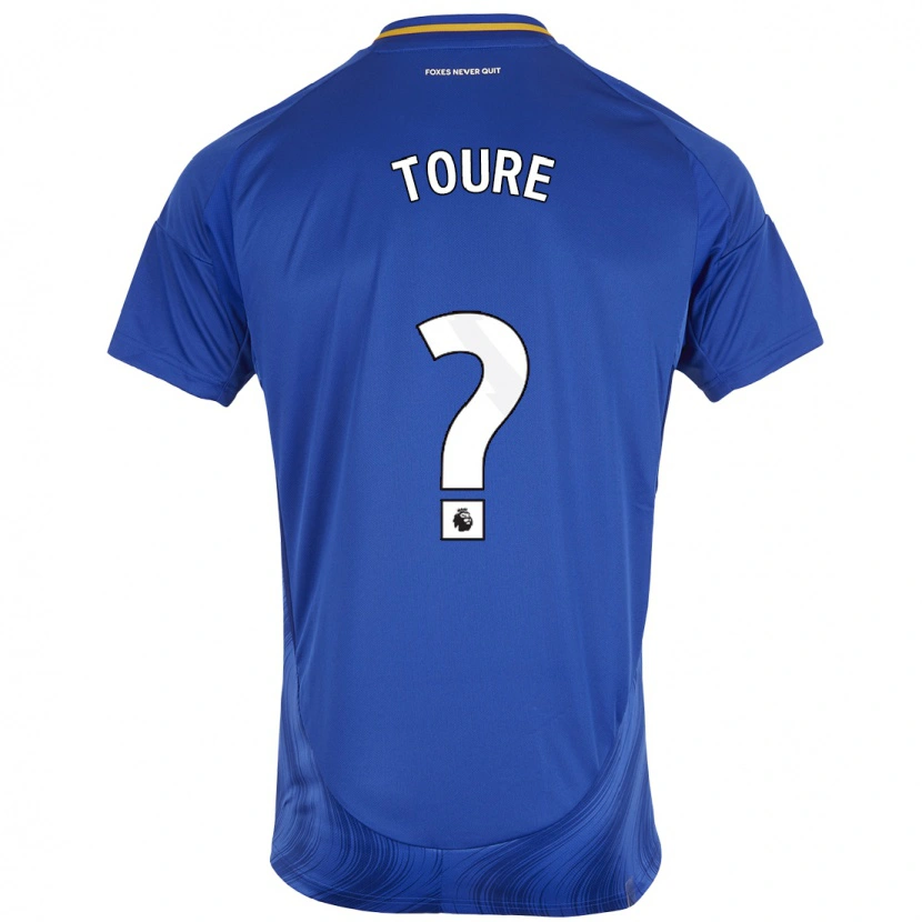 Danxen Kinderen Yassine Toure #0 Blauw Wit Thuisshirt Thuistenue 2024/25 T-Shirt