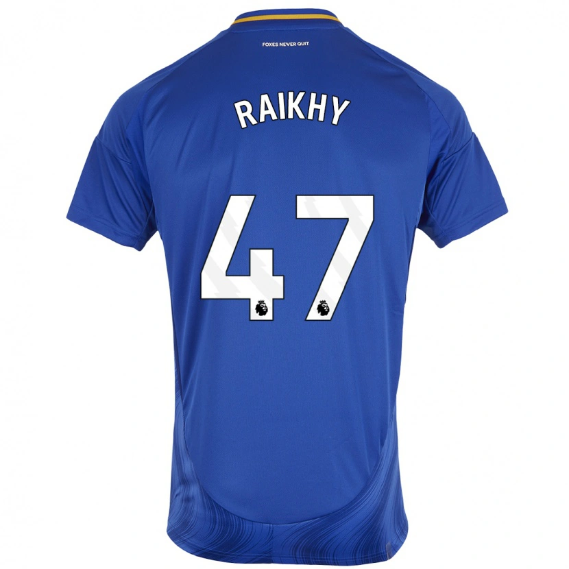 Danxen Kinderen Arjan Raikhy #47 Blauw Wit Thuisshirt Thuistenue 2024/25 T-Shirt