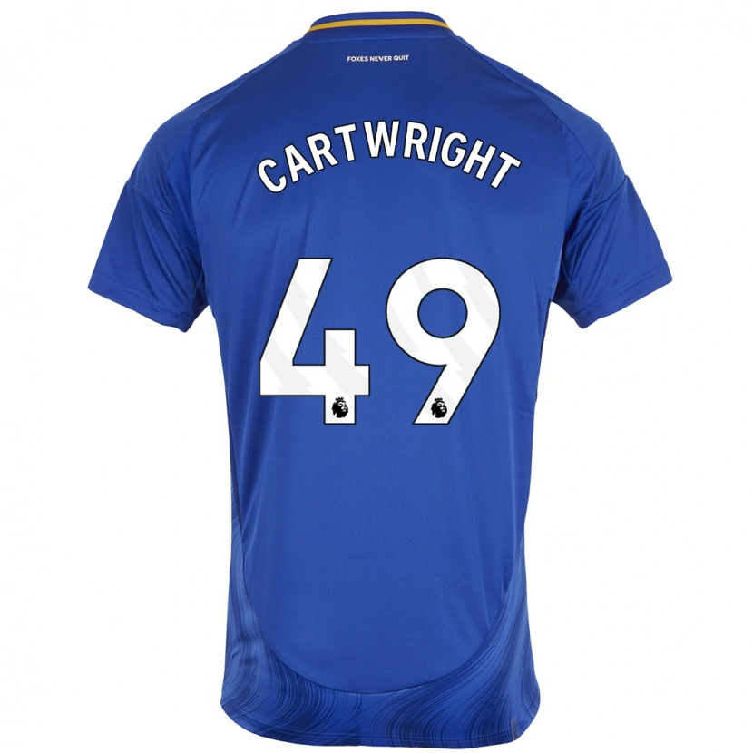 Danxen Kinderen Henry Cartwright #49 Blauw Wit Thuisshirt Thuistenue 2024/25 T-Shirt