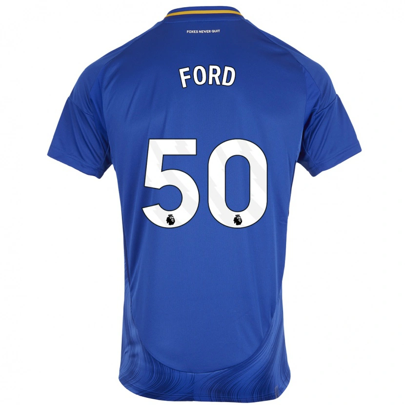 Danxen Kinderen Harvey Godsmark-Ford #50 Blauw Wit Thuisshirt Thuistenue 2024/25 T-Shirt