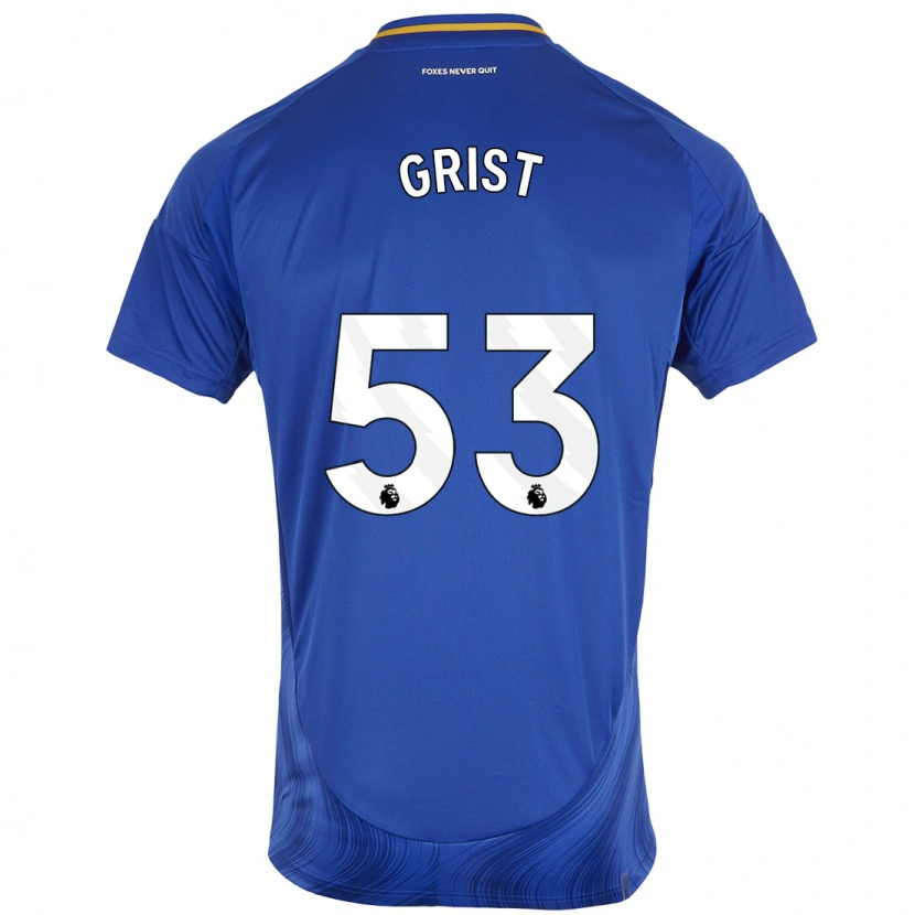 Danxen Kinderen Ben Grist #53 Blauw Wit Thuisshirt Thuistenue 2024/25 T-Shirt