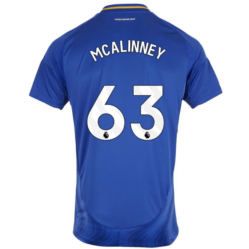 Danxen Kinderen Liam Mcalinney #63 Blauw Wit Thuisshirt Thuistenue 2024/25 T-Shirt