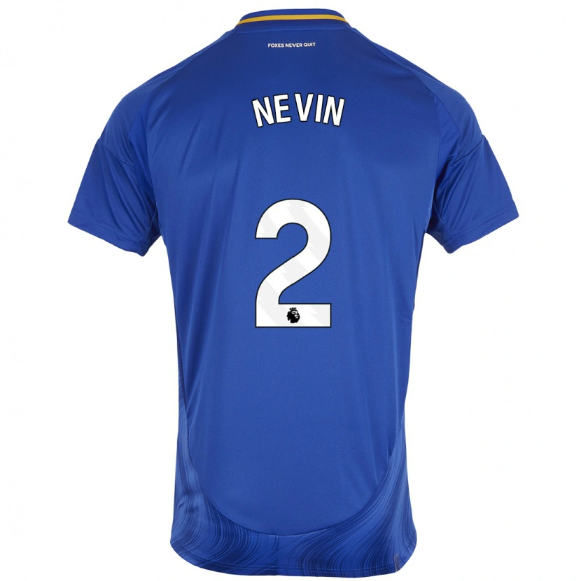 Danxen Kinderen Courtney Nevin #2 Blauw Wit Thuisshirt Thuistenue 2024/25 T-Shirt