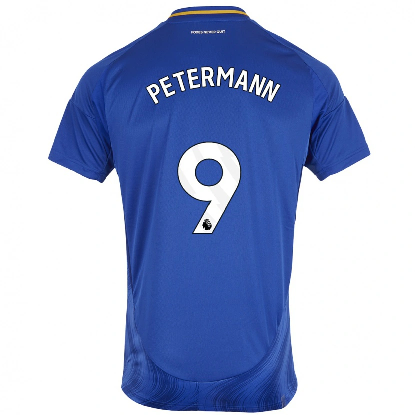 Danxen Kinderen Lena Petermann #9 Blauw Wit Thuisshirt Thuistenue 2024/25 T-Shirt