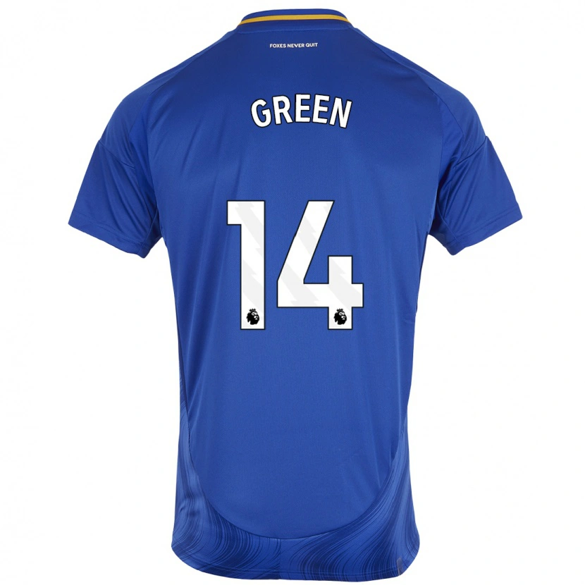 Danxen Kinderen Josie Green #14 Blauw Wit Thuisshirt Thuistenue 2024/25 T-Shirt