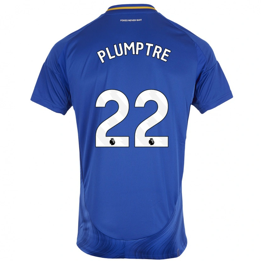 Danxen Kinderen Ashleigh Plumptre #22 Blauw Wit Thuisshirt Thuistenue 2024/25 T-Shirt