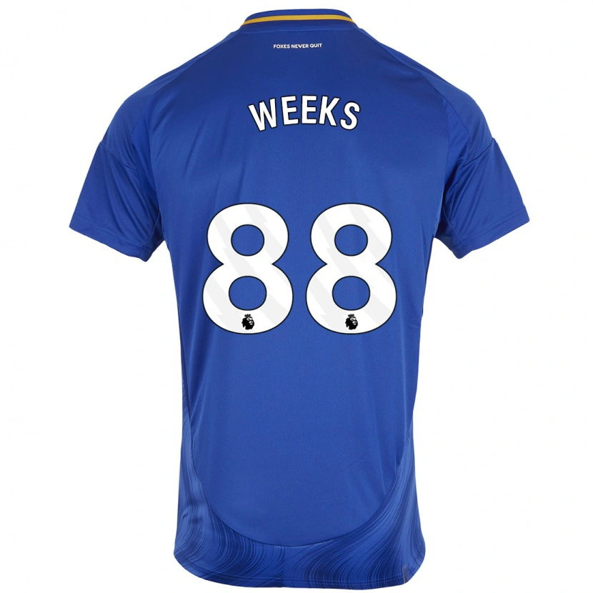 Danxen Kinderen Tyler Weeks #88 Blauw Wit Thuisshirt Thuistenue 2024/25 T-Shirt