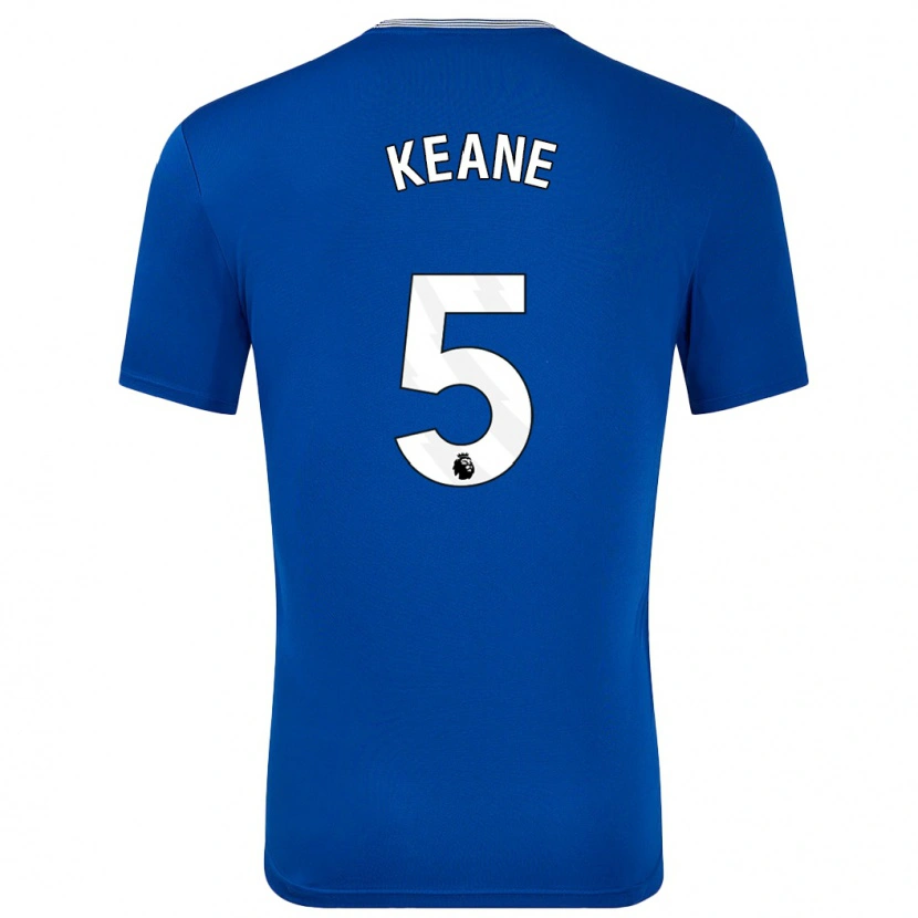 Danxen Kinderen Michael Keane #5 Blauw Met Thuisshirt Thuistenue 2024/25 T-Shirt