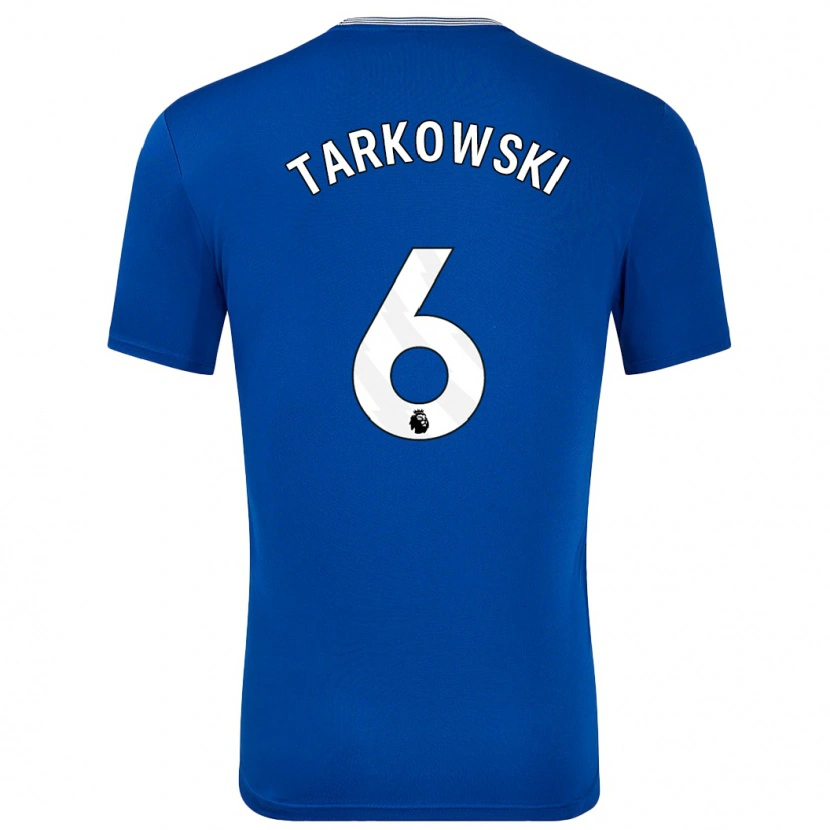 Danxen Kinderen James Tarkowski #6 Blauw Met Thuisshirt Thuistenue 2024/25 T-Shirt