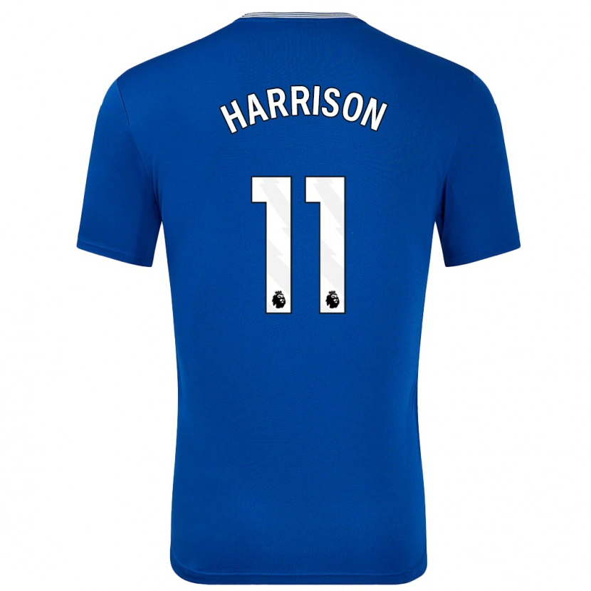 Danxen Kinderen Jack Harrison #11 Blauw Met Thuisshirt Thuistenue 2024/25 T-Shirt