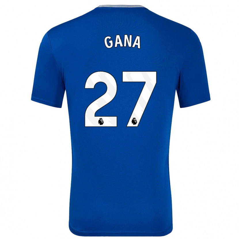 Danxen Kinderen Idrissa Gueye #27 Blauw Met Thuisshirt Thuistenue 2024/25 T-Shirt