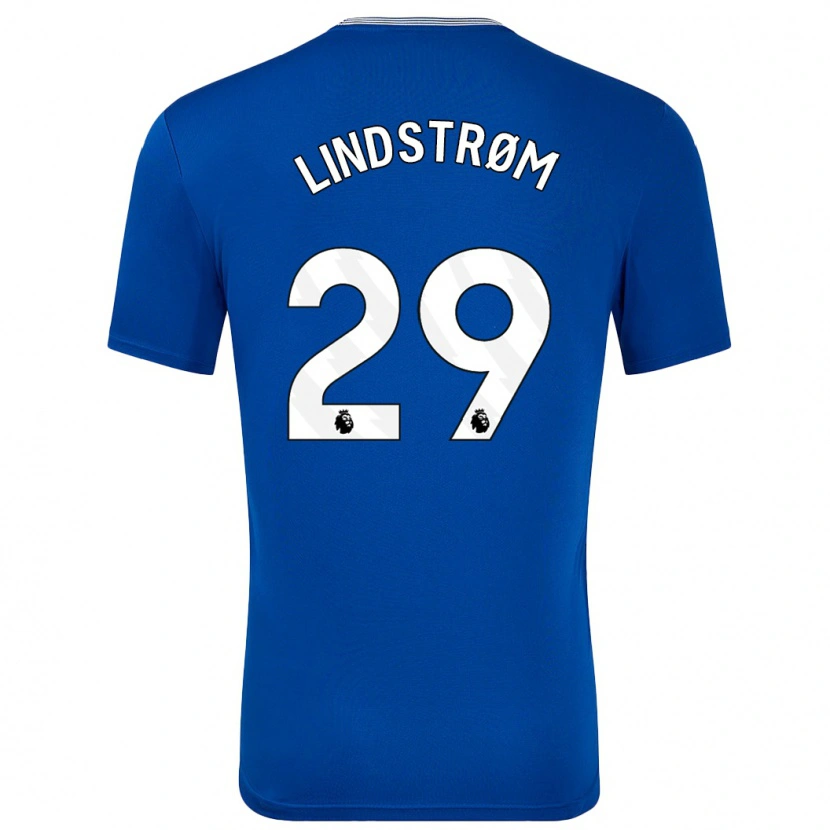 Danxen Kinderen Jesper Lindstrøm #29 Blauw Met Thuisshirt Thuistenue 2024/25 T-Shirt