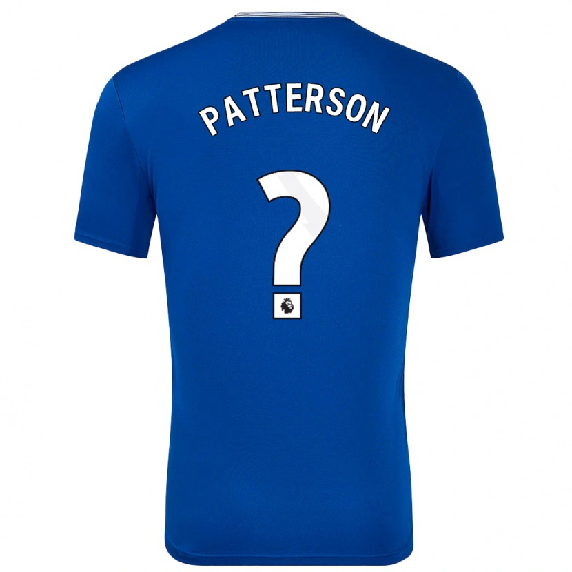 Danxen Kinderen Jack Patterson #0 Blauw Met Thuisshirt Thuistenue 2024/25 T-Shirt