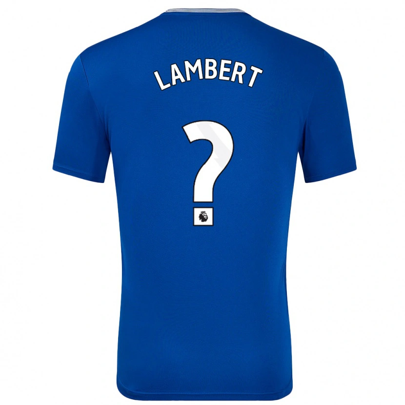 Danxen Kinderen Rocco Lambert #0 Blauw Met Thuisshirt Thuistenue 2024/25 T-Shirt