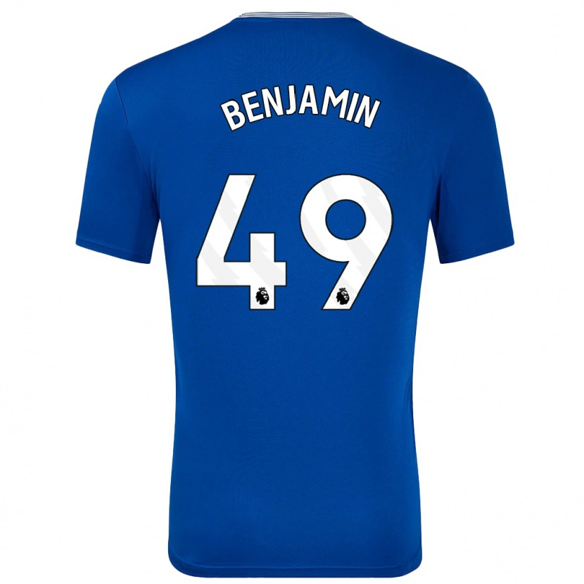 Danxen Kinderen Omari Benjamin #49 Blauw Met Thuisshirt Thuistenue 2024/25 T-Shirt