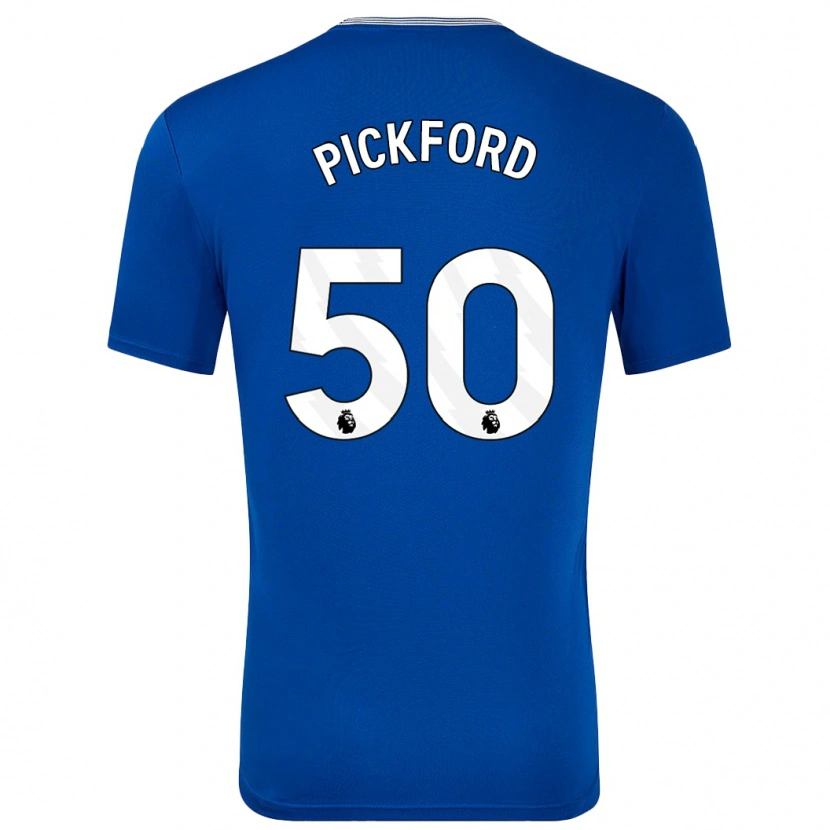 Danxen Kinderen George Pickford #50 Blauw Met Thuisshirt Thuistenue 2024/25 T-Shirt