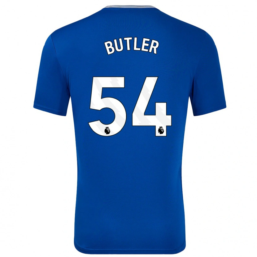 Danxen Kinderen Jack Butler #54 Blauw Met Thuisshirt Thuistenue 2024/25 T-Shirt