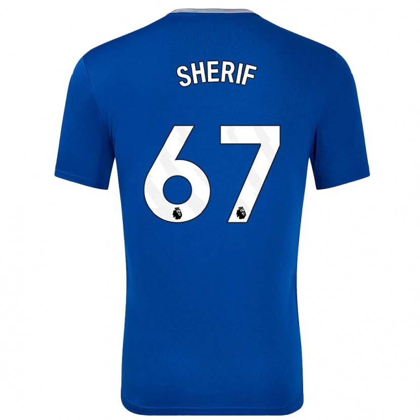 Danxen Kinderen Martin Sherif #67 Blauw Met Thuisshirt Thuistenue 2024/25 T-Shirt