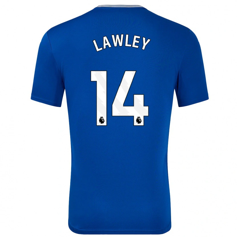 Danxen Kinderen Melissa Lawley #14 Blauw Met Thuisshirt Thuistenue 2024/25 T-Shirt