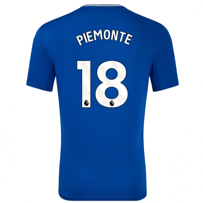 Danxen Kinderen Martina Piemonte #18 Blauw Met Thuisshirt Thuistenue 2024/25 T-Shirt