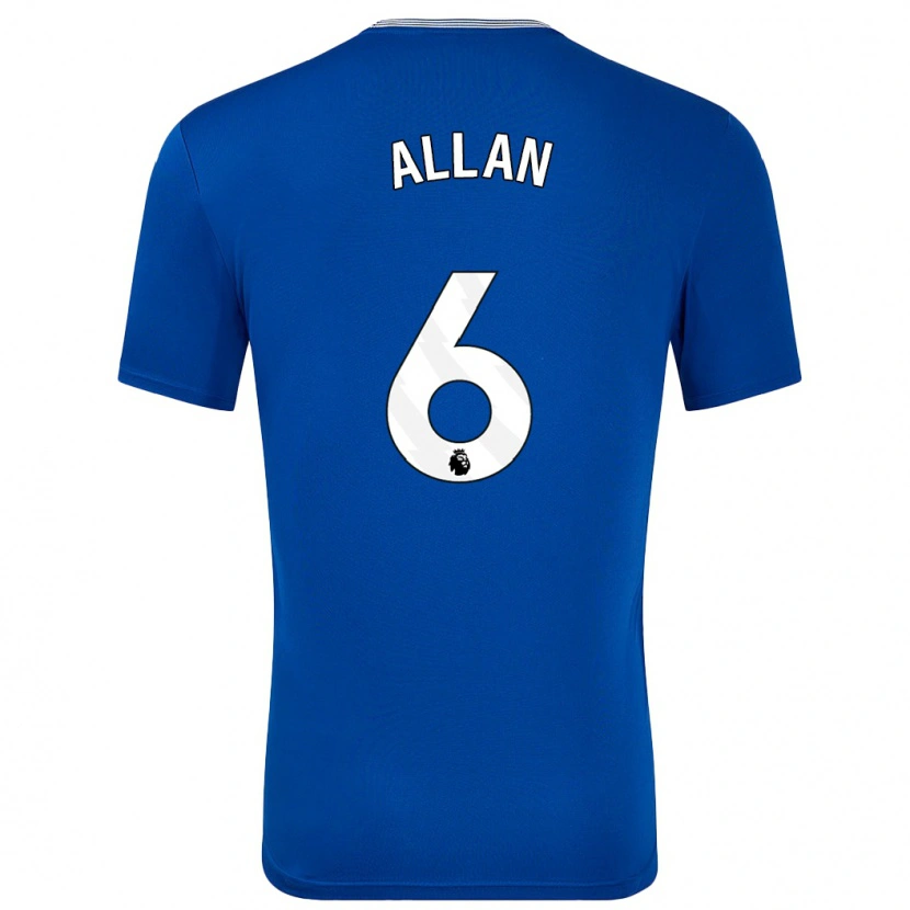 Danxen Kinderen Allan #6 Blauw Met Thuisshirt Thuistenue 2024/25 T-Shirt