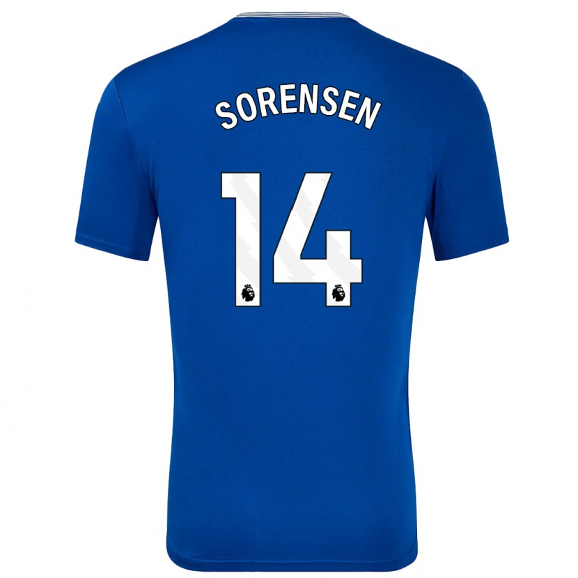 Danxen Kinderen Nicoline Sorensen #14 Blauw Met Thuisshirt Thuistenue 2024/25 T-Shirt