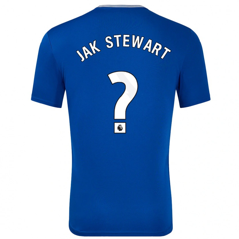 Danxen Kinderen Jak Stewart #0 Blauw Met Thuisshirt Thuistenue 2024/25 T-Shirt