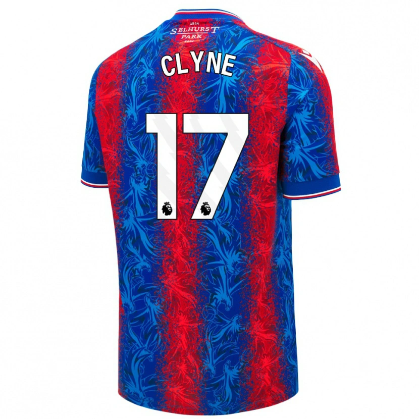 Danxen Kinderen Nathaniel Clyne #17 Rood Blauwe Strepen Thuisshirt Thuistenue 2024/25 T-Shirt