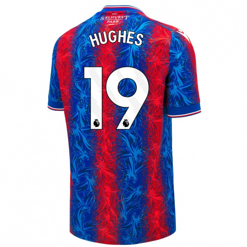 Danxen Kinderen Will Hughes #19 Rood Blauwe Strepen Thuisshirt Thuistenue 2024/25 T-Shirt