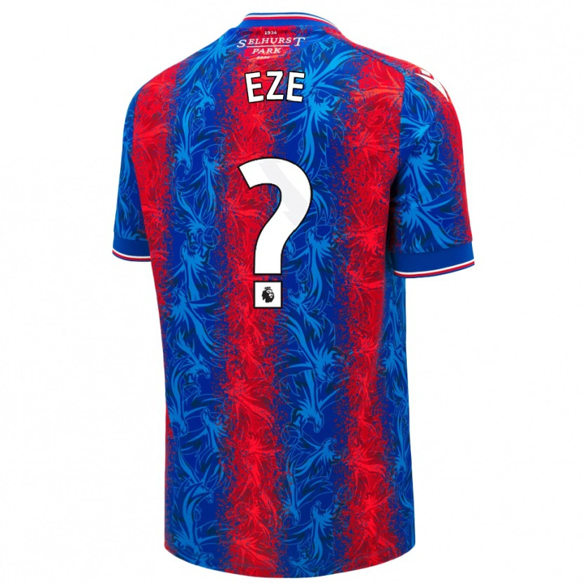 Danxen Kinderen Chimaechi Eze #0 Rood Blauwe Strepen Thuisshirt Thuistenue 2024/25 T-Shirt