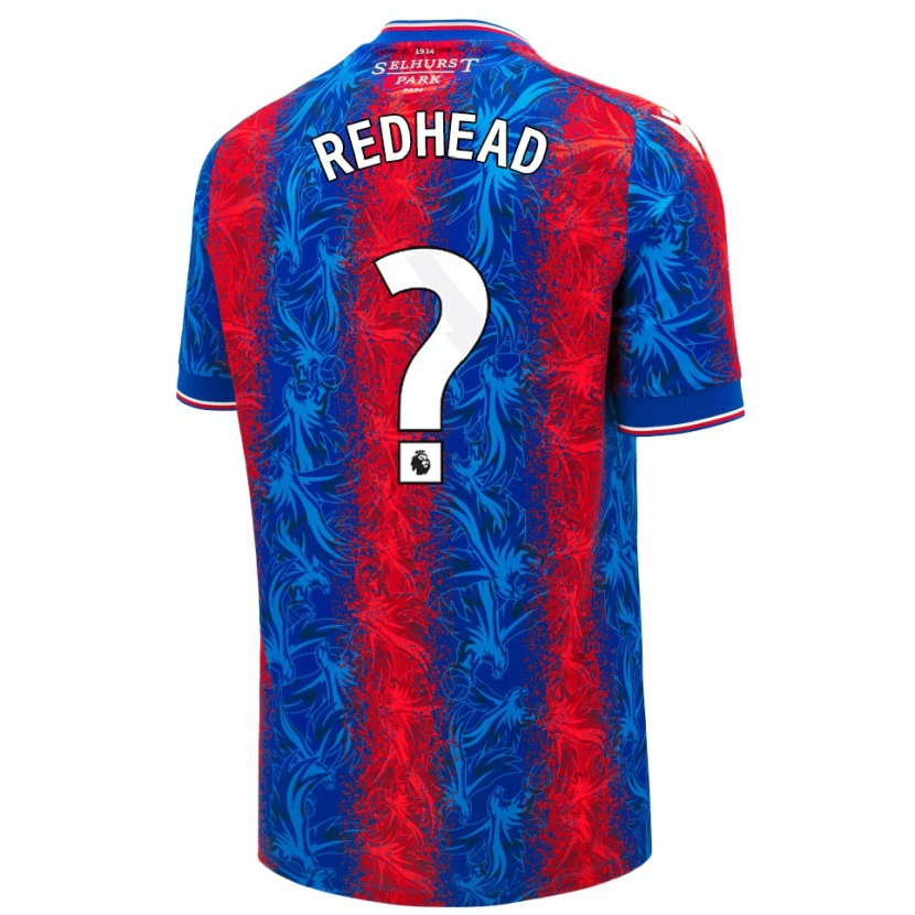 Danxen Kinderen Caleb Redhead #0 Rood Blauwe Strepen Thuisshirt Thuistenue 2024/25 T-Shirt