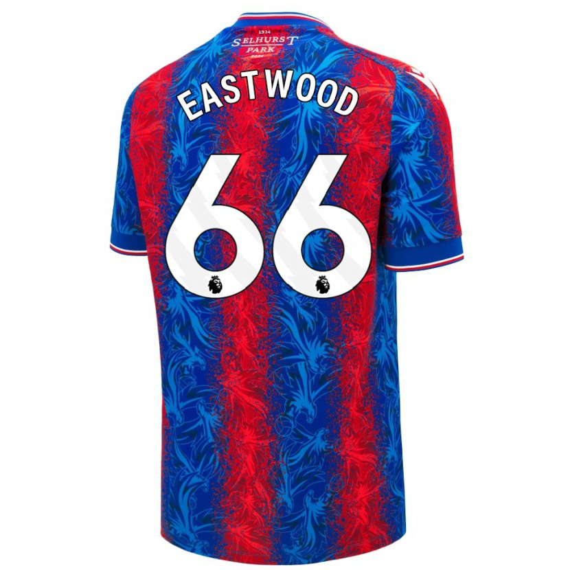 Danxen Kinderen Billy Eastwood #66 Rood Blauwe Strepen Thuisshirt Thuistenue 2024/25 T-Shirt