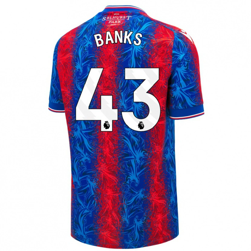 Danxen Kinderen Scott Banks #43 Rood Blauwe Strepen Thuisshirt Thuistenue 2024/25 T-Shirt