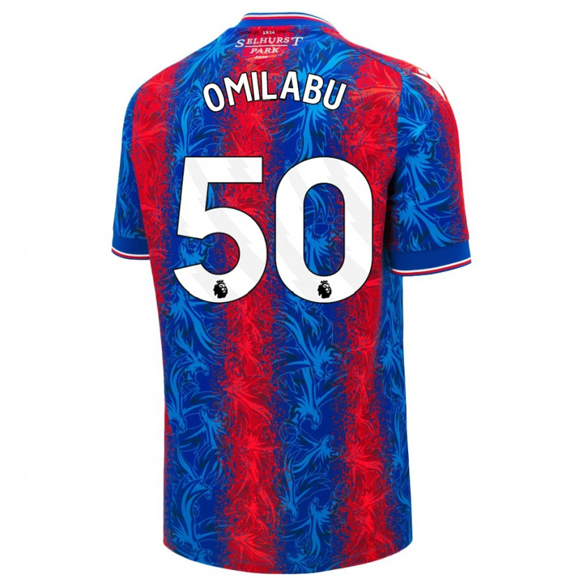 Danxen Kinderen David Omilabu #50 Rood Blauwe Strepen Thuisshirt Thuistenue 2024/25 T-Shirt