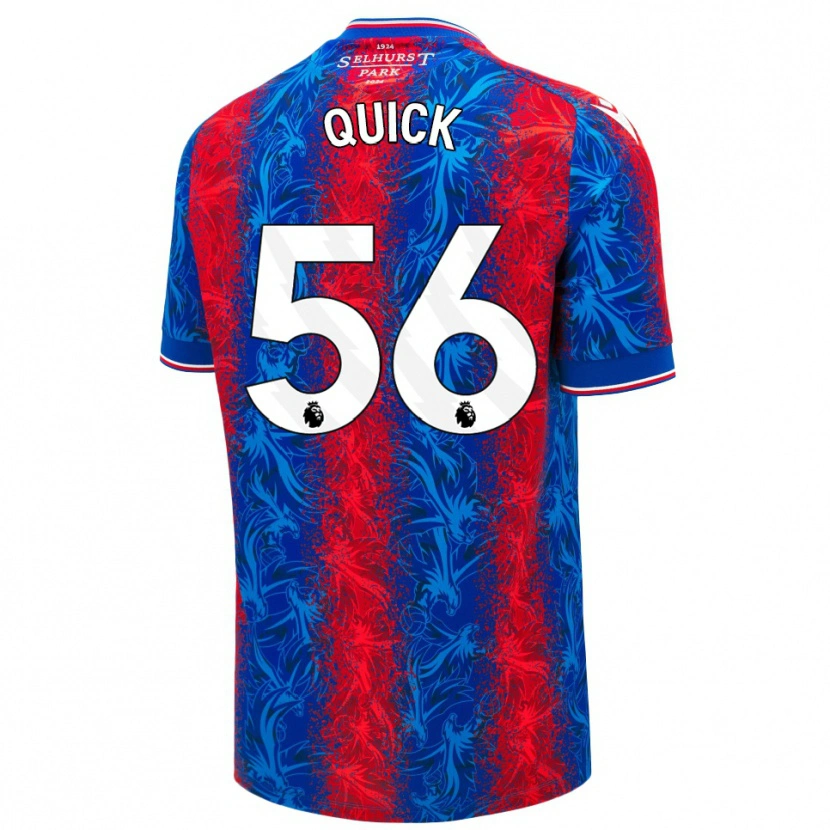 Danxen Kinderen Daniel Quick #56 Rood Blauwe Strepen Thuisshirt Thuistenue 2024/25 T-Shirt